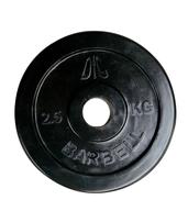 Диск обрезиненный DFC евро-классик черный 26/31 мм 2,5 кг 