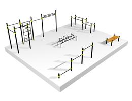 Площадка для Воркаута S=80 кв.м S828