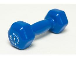 Гантель в виниловой оболочке Original Fit.Tools 2 кг FT-VWB-2