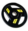 Олимпийский обрезиненный диск 15 кг Aerofit AFPLC15 (AFP086-15KG) (черно-желтый)