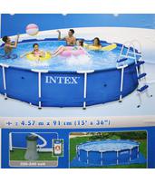Бассейн каркасный Metal Frame 457*91 см + 5 аксессуаров Intex (28232)(54942)