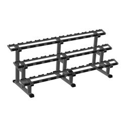 Стойка для профессиональных гантель 3х ярусная на 18 пар горизонтальная Iron King IK 215