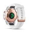 Мультиспортивные часы Garmin Fenix 5s Plus Sapphire розовое золото с белым ремешком