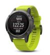 Мультиспортивные часы Garmin Fenix 5 серые с желтым ремешком