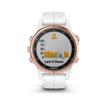 Мультиспортивные часы Garmin Fenix 5s Plus Sapphire розовое золото с белым ремешком