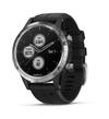 Мультиспортивные часы Garmin Fenix 5 Plus серебристые с черным ремешком