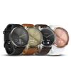 Спортивные часы Garmin Vivomove HR серебряные со светло-коричневым кожаным ремешком