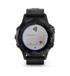 Мультиспортивные часы Garmin Fenix 5 Plus Sapphire черные с черным кожаным ремешком