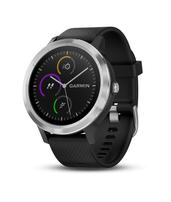 Умные часы Garmin vivoactive 3 серебристые с черным ремешком