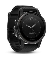 Мультиспортивные часы Garmin Fenix 5s Sapphire черные с черным ремешком