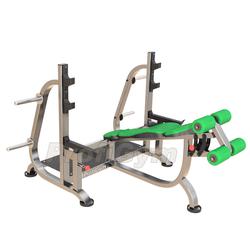 Скамья для жима лежа с обратным наклоном страховочными упорами BP - 007