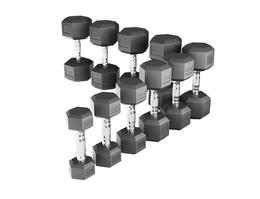 Ряд гантелей гексагональных UNIX Fit обрезиненные от 2,5 до 25 кг