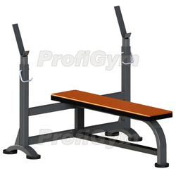 Скамья для жима лежа с 1-й прямоугольной подушкой и гнутыми фиксаторами СК-0030-Н