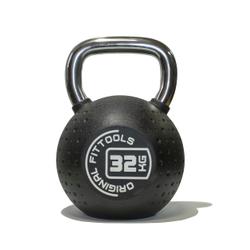 Гиря 32 кг с хромированной ручкой OriginalFitTools FT-KB-CPU-32