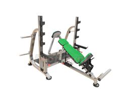 Скамья для жима наклонная регулируемая со страховочными упорами и упорами для партнера BP - 012