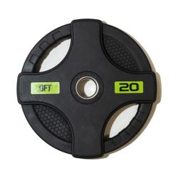 Диск олимпийский обрезиненный Original Fittools FT-2HGP-20 с двумя хватами 20 кг