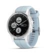 Мультиспортивные часы Garmin Fenix 5s Plus белые с голубым ремешком