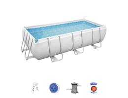 Бассейн каркасный Rectangular Frame прямоугольный 404*201*100 см + 2 аксессуара Bestway (56441)